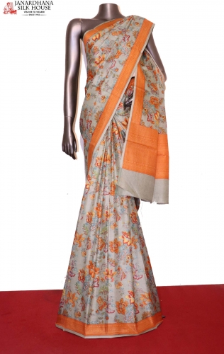 Floral Exclusive Printed Silk Saree